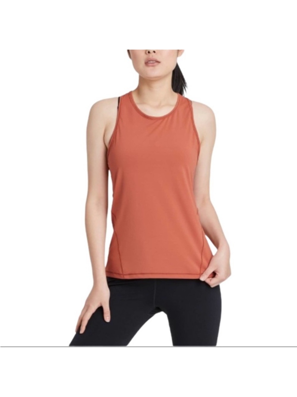 All In Motion Run Racerback Tank rust color size S